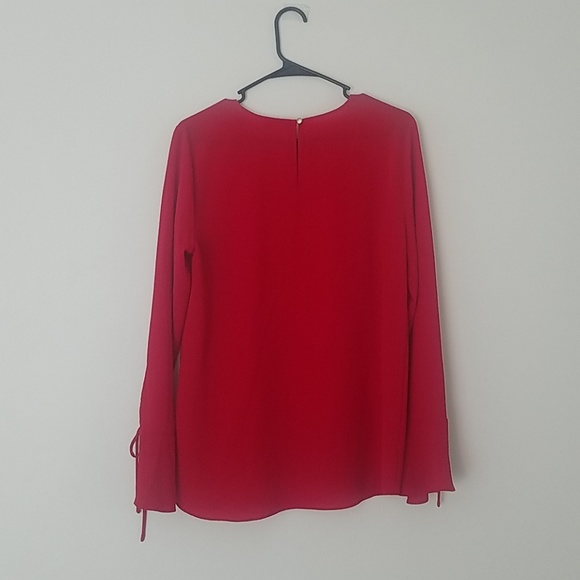 Vince Camuto Tie/Trumpet Sleeve Blouse - Picture 2 of 5